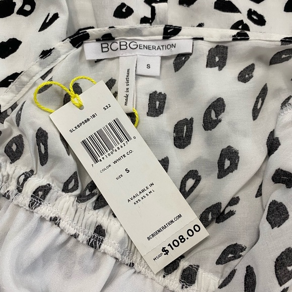 NWT BCBGeneration White and Black Leopard Print Mini Dress - Picture 4 of 8
